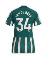 Manchester United Donny van de Beek #34 Venkovní Dres pro Dámské 2023-24 Krátký Rukáv